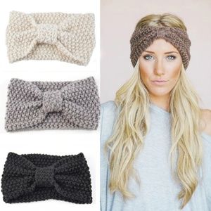 NEW Knitted Bow Front Headband/Ear Warmer